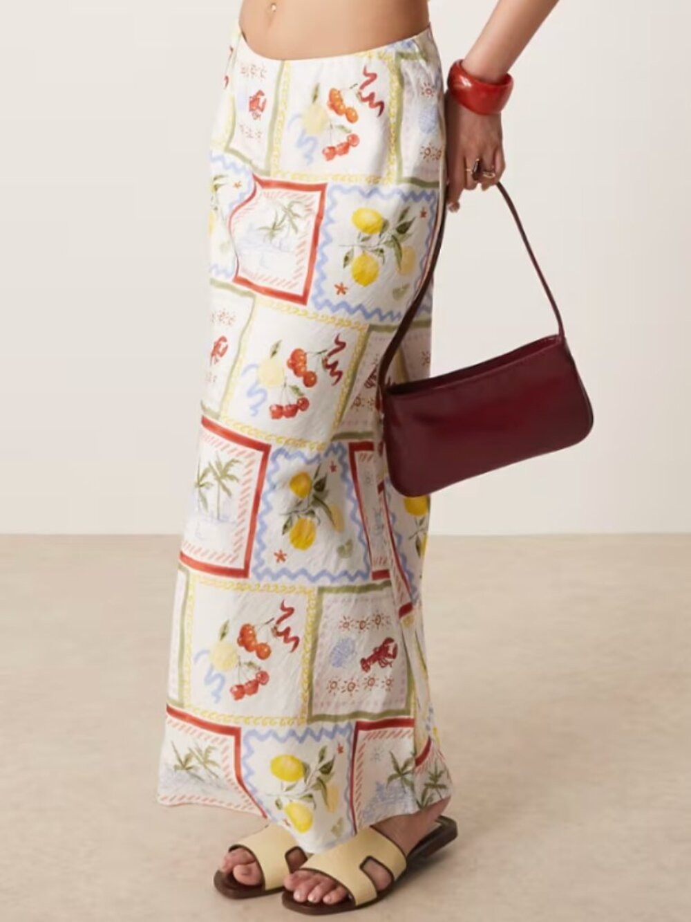 Abercrombie Costal Print Maxi Skirt | XS-P | Petite maxi skirt
